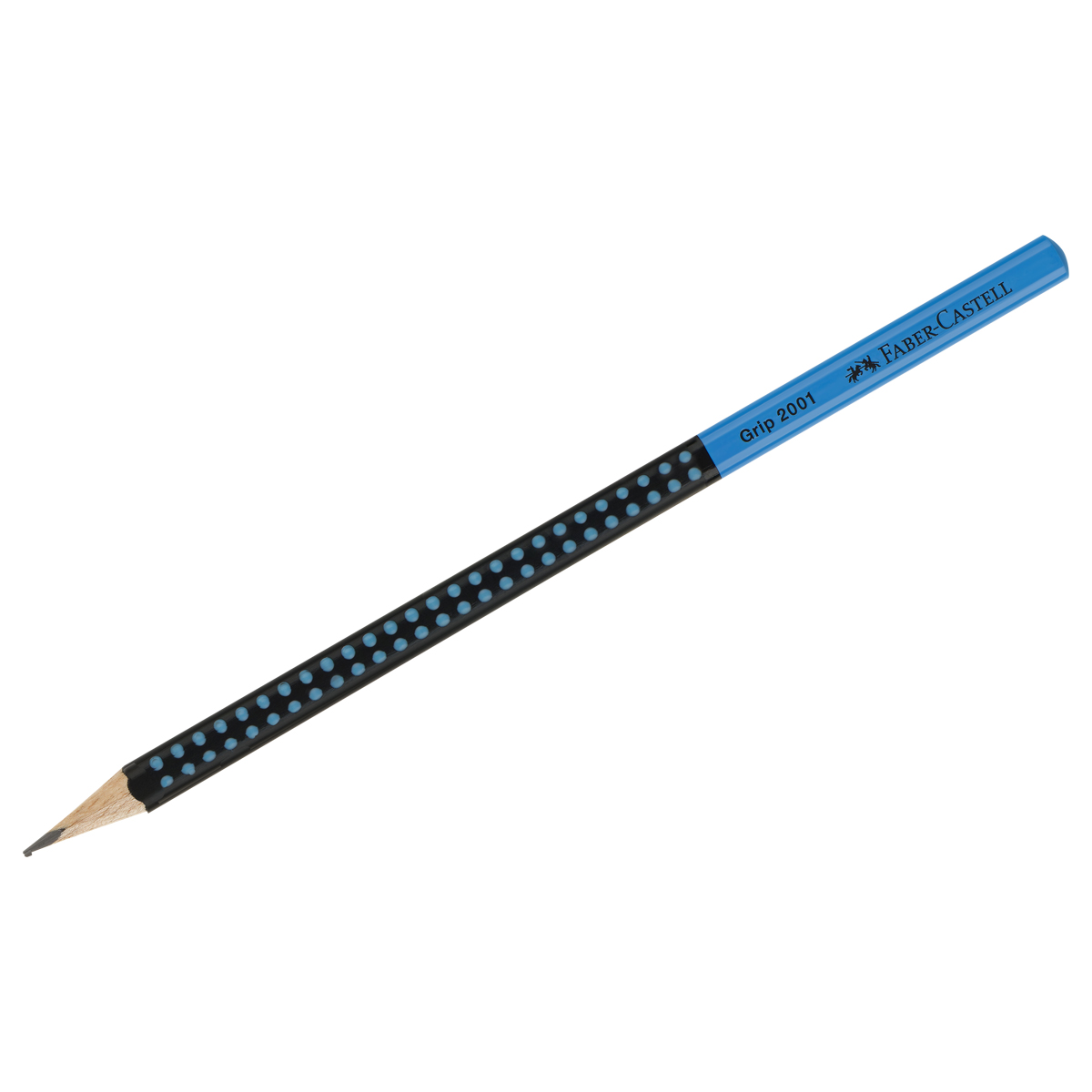 превью Карандаш ч/г Faber-Castell «Grip 2001 Two Tone», HВ, заточен., черный/голубой