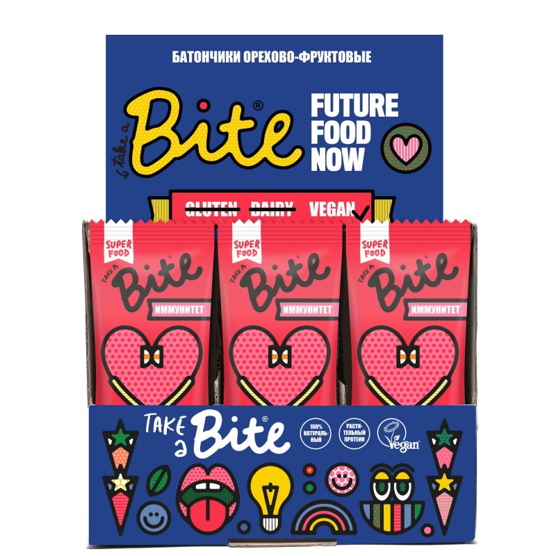 Батончик Bite Фруктово-ореховый Клюква-Тыкв семечки, иммунитет (2... 