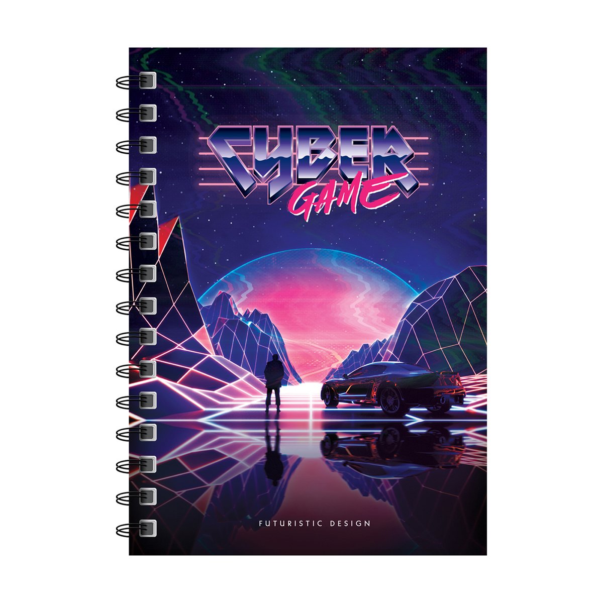 Записная книжка А6 96л., на гребне ArtSpace «Cyber game», твердая обложка, глянцевая ламинация