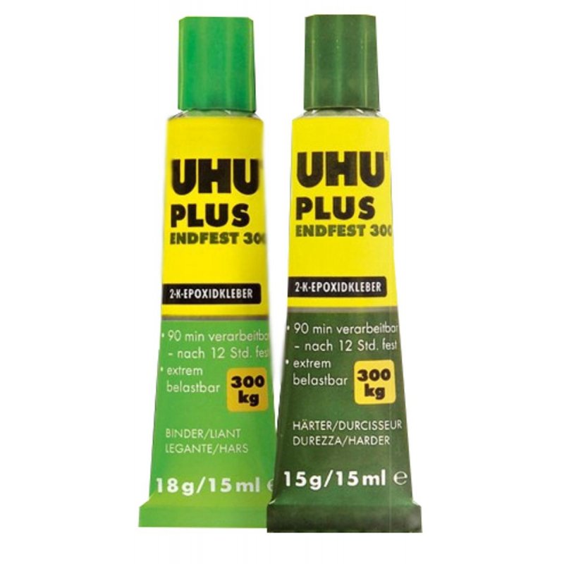 превью Клей эпоксидный UHU PLUS ENDFEST 300 универсальный 2×15 мл