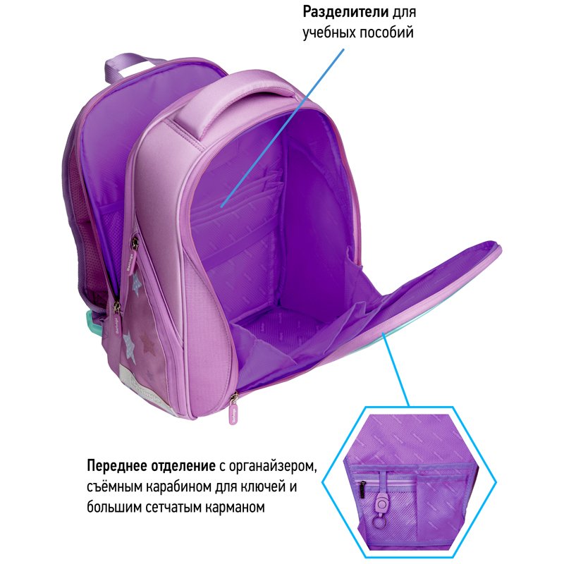 Ранец Berlingo Nova «Baby-doll» 37×28×18см, 2 отделения, 2 кармана, анатомическая спинка