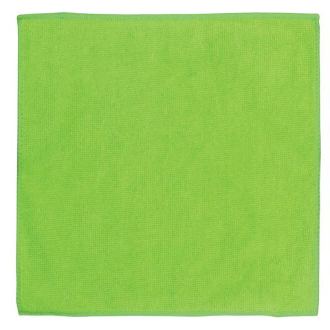 Салфетка универсальная, плотная микрофибра, 30×30 см, зеленая, ОФИСМАГ «Стандарт»
