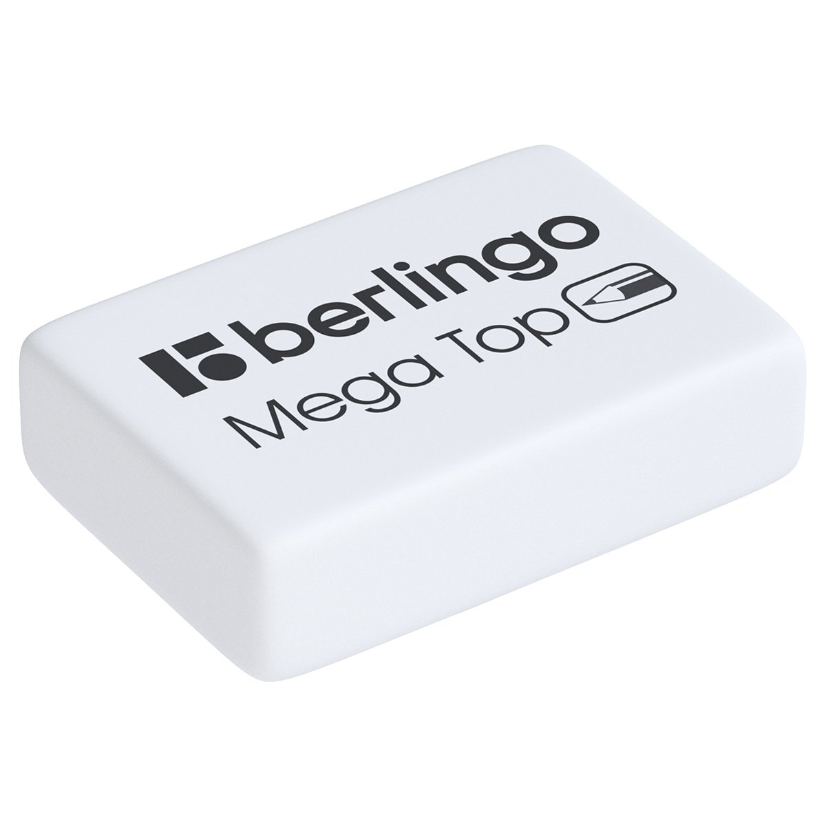 превью Ластик Berlingo «Mega Top», прямоугольный, натуральный каучук, 26×18×8мм