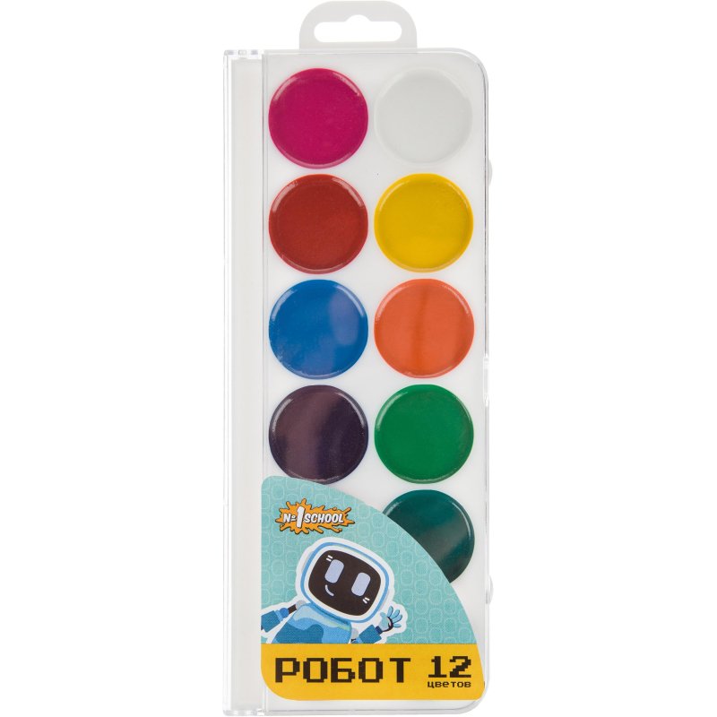 превью Краски акварельные №1 School Робот, наб. 12 цветов