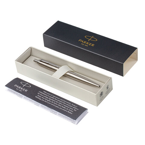 Ручка шариковая Parker «Jotter XL Monochrome 2020 Grey » синяя, 1.0мм, кнопочн., подар. уп. 
