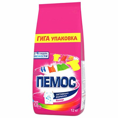 Стиральный порошок автомат12 кгПЕМОС КОЛОРдля цветного белья