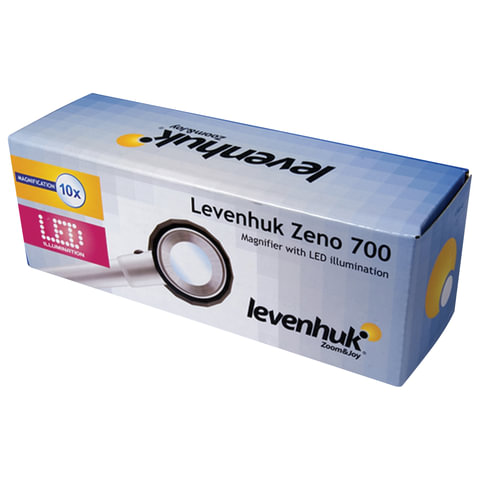 Лупа LEVENHUK Zeno 700, 10 кратная, диаметр линзы 30 мм, с подсветкой (3 LED), металл, чехол