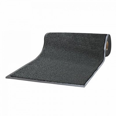 Коврик-дорожка ворсовый влаго-грязезащитный ЛАЙМА, 90×1500 см, толщина 7мм, черный