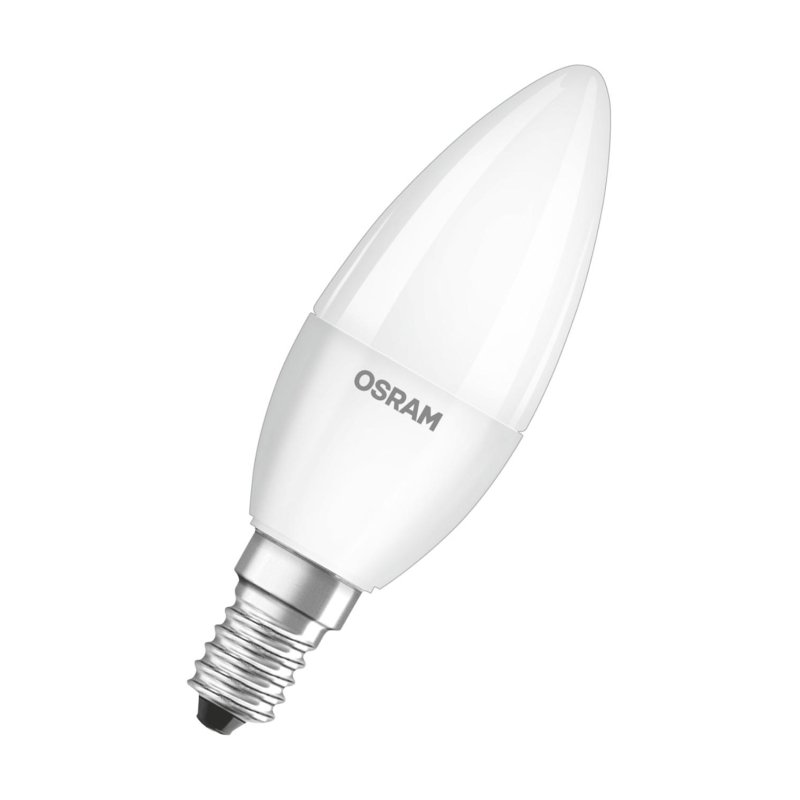 Лампа светодиодная Osram 7 Вт E14 свеча 3000 К теплый белый свет (5 штук в упаковке)