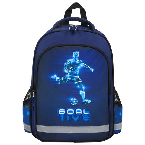 Рюкзак ПИФАГОР SCHOOL, 1 отделение, 3 кармана, «Goal», 38×28×14 см