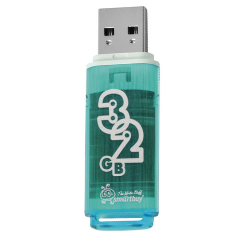 Флеш-память SmartBuy Glossy series 32GbUSB 2.0 зеленая