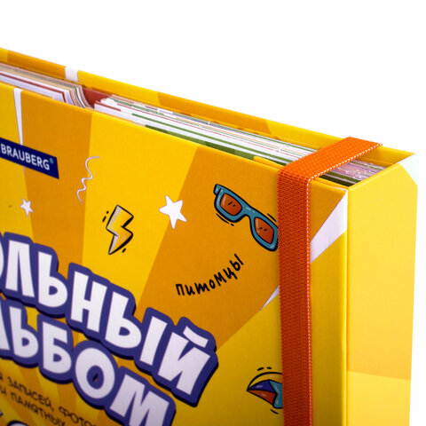 Папка-портфолио школьника, А4, ШКОЛЬНЫЙ АЛЬБОМ, 10 вкладышей, магнитный клапан 7БЦ, BRAUBERG