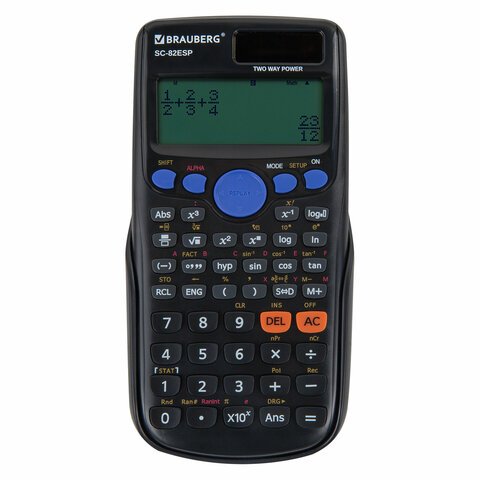 Калькулятор инженерный BRAUBERG SC-82ESP (165×84 мм)252 функции10+2 разрядовдвойное питание271723