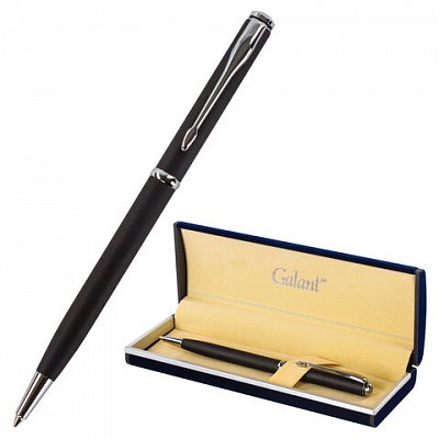 Ручка подарочная шариковая GALANT «Arrow Chrome Grey», корпус серый, хромированные детали, пишущий узел 0.7 мм, синяя