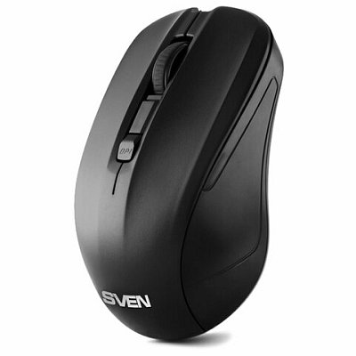 Мышь беспроводная SVEN RX-270W, 3 кнопки + 1 колесо-кнопка, оптическая, чёрная