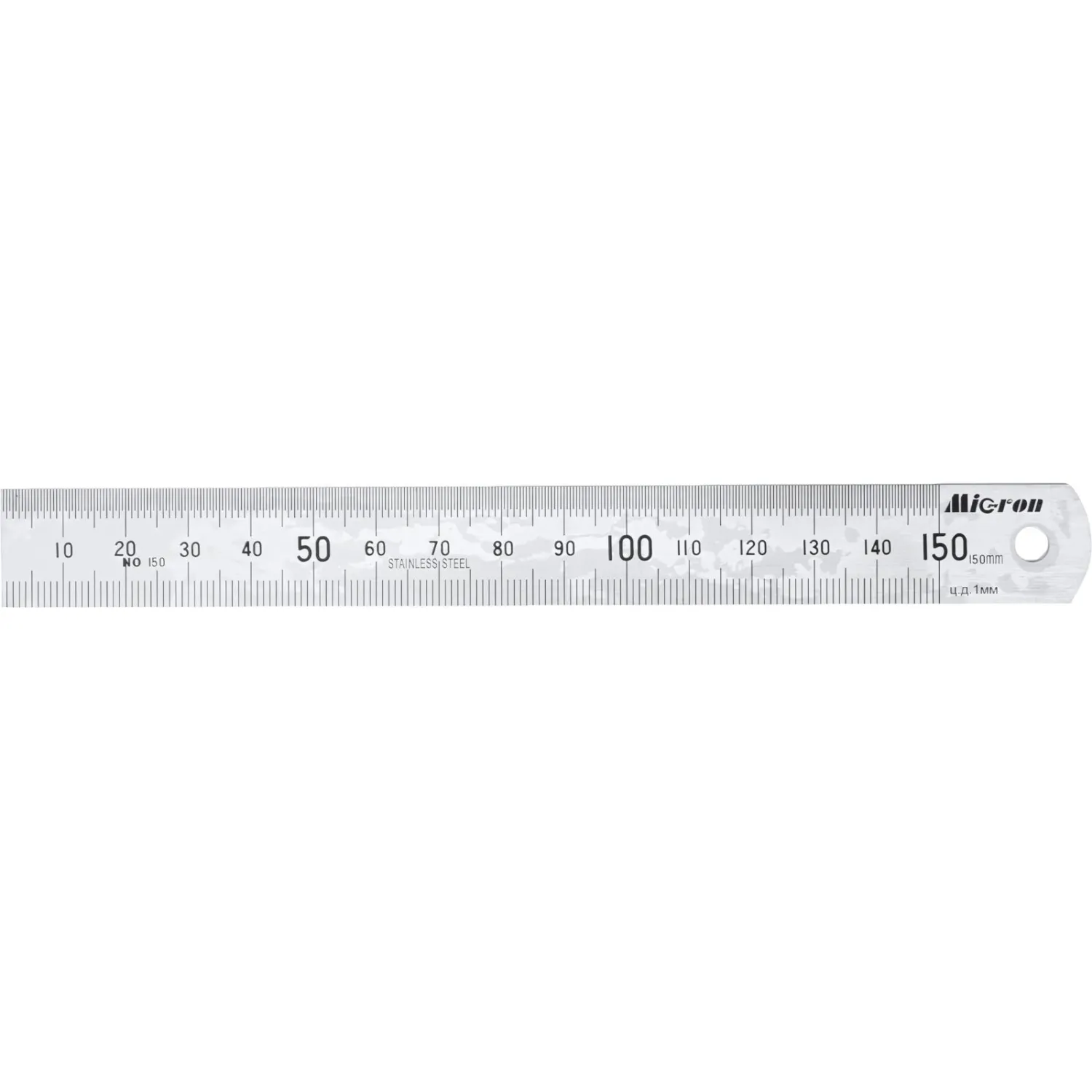 Линейка измерительная Micron 150 мм стальная (42158)