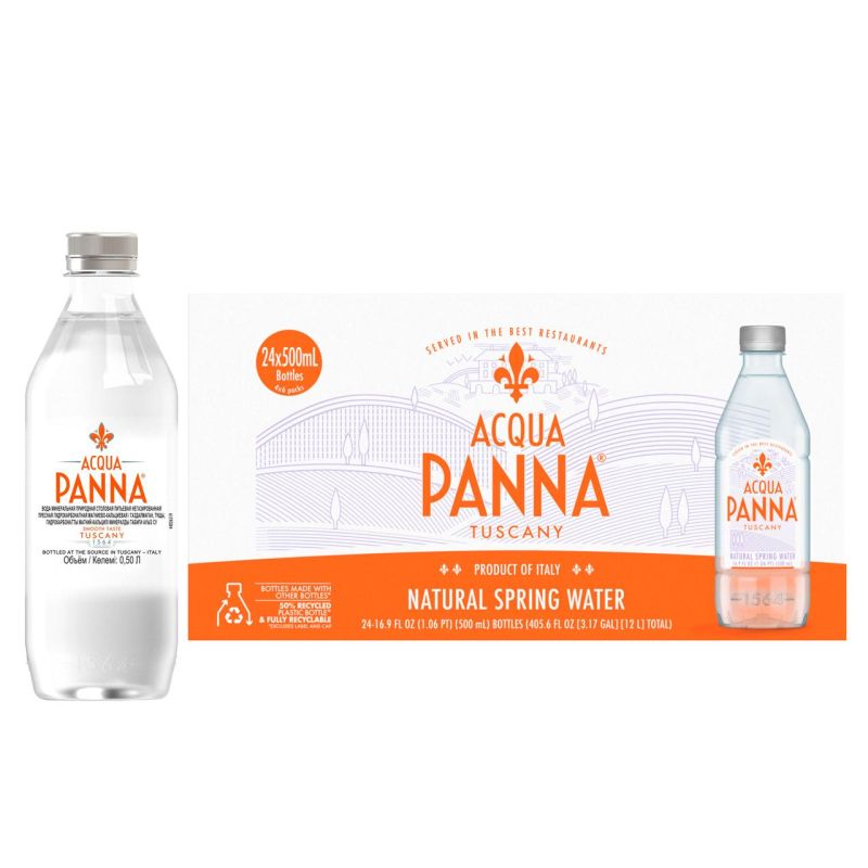 превью Вода минеральная Acqua Panna питьевая негаз ПЭТ 0.5 л 24шт/уп