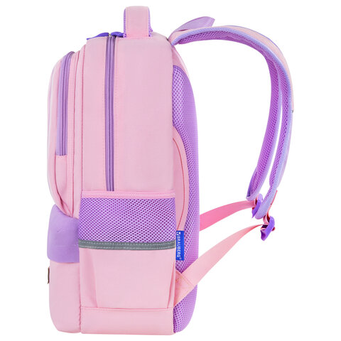 Рюкзак BRAUBERG STAR, 1 отделение, 5 карманов, «Capybara», розовый, 40×29x13 см