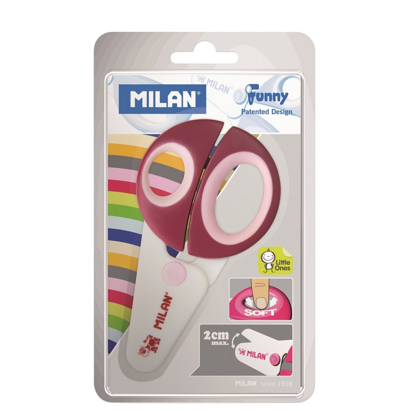 Ножницы детские Milan Funny (122 мм, с эргономичными ручками)