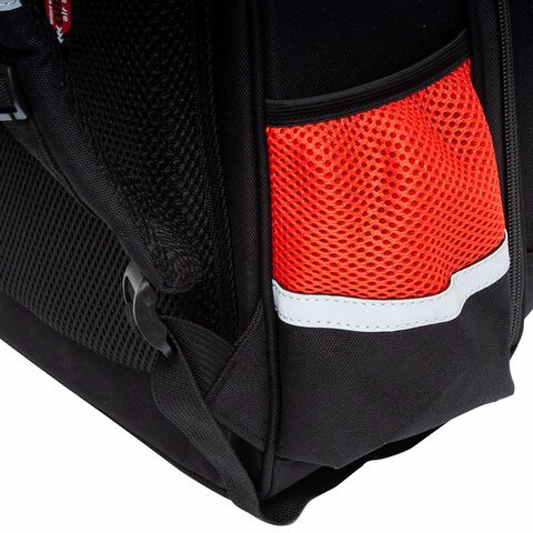Ранец GRIZZLY анатомическая спинка, с бейджем, для мальчиков, RACER, 36×28х20 см