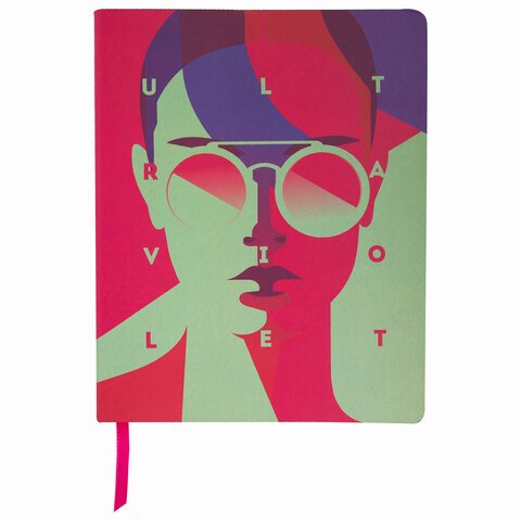 Тетрадь А5 (168×208мм) 80л, кожзам, клетка, бумага 70г/м, BRAUBERG_Серия_Название1, ко