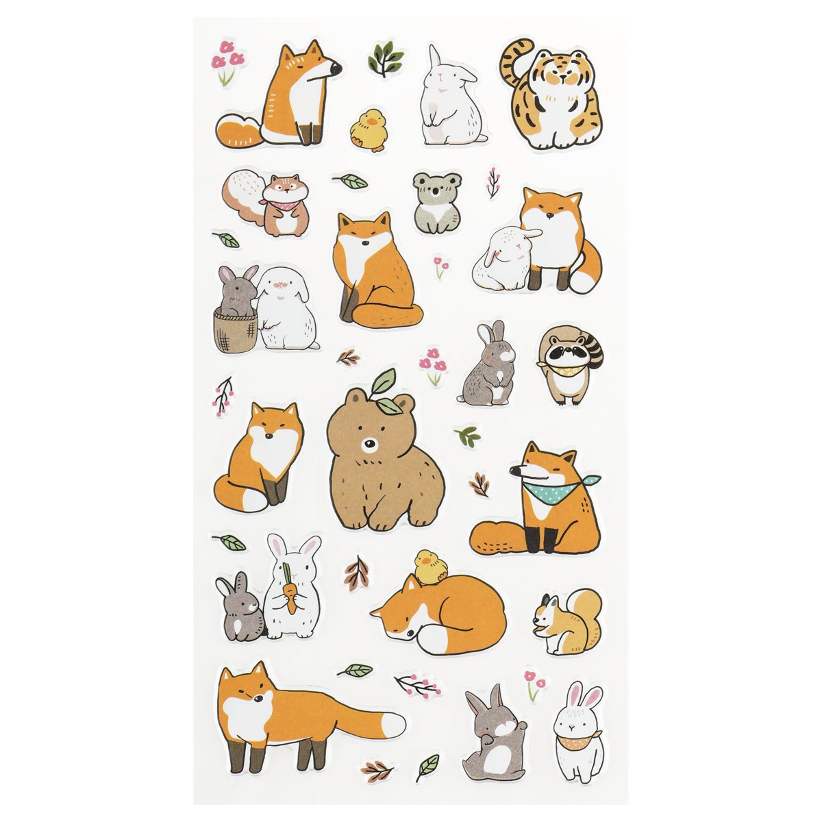 Наклейки объемные MESHU «Forest animals», 10×23см, пакет европодвес
