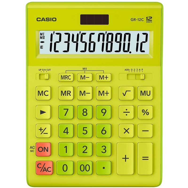 Калькулятор настольный Casio GR-12C-GN 12-разрядный салатовый