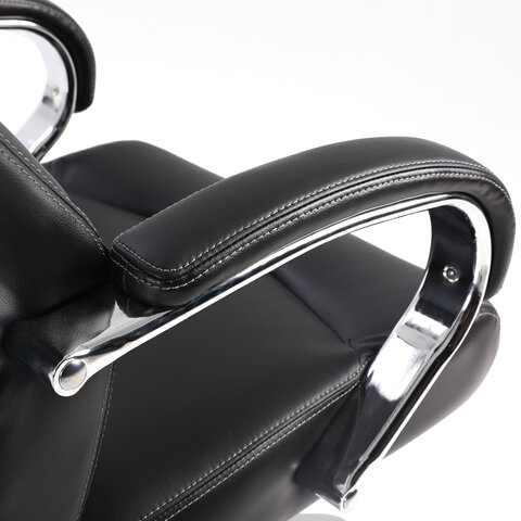 Кресло офисное BRABIX PREMIUM «Total HD-006», НАГРУЗКА до 180 кг, экокожа,  хром, черное, 531933 арт. 1052101 - купить в Москве оптом и в розницу в  интернет-магазине Deloks