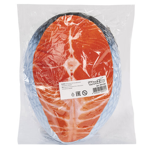 Игрушка мягкая «СТЕЙК ЛОСОСЯ», ткань вельбоа, 32×22 см, WOOZOO (ВУЗУ)