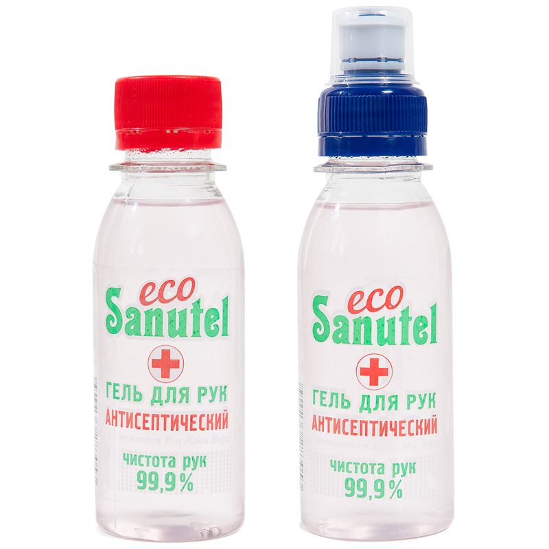 превью Гель для рук антисептический EcoSanutel, с витамином Е и Алоэ Вера, 100мл