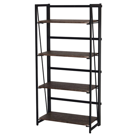Стеллаж на металлокаркасе «BRABIX LOFT SH-001»600×300х1250 ммскладнойцвет морёный дуб641228