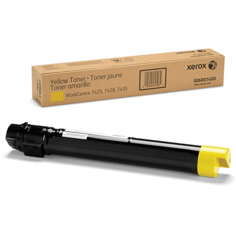 превью Тонер-картридж XEROX (006R01400) WC 7425/7428/7435, желтый, оригинальный, ресурс 15000 стр. 