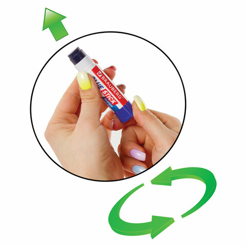 Клей-карандаш BRAUBERG SUPER, 8 г, обесцвечивающийся после высыхания, ЮЖНАЯ КОРЕЯ