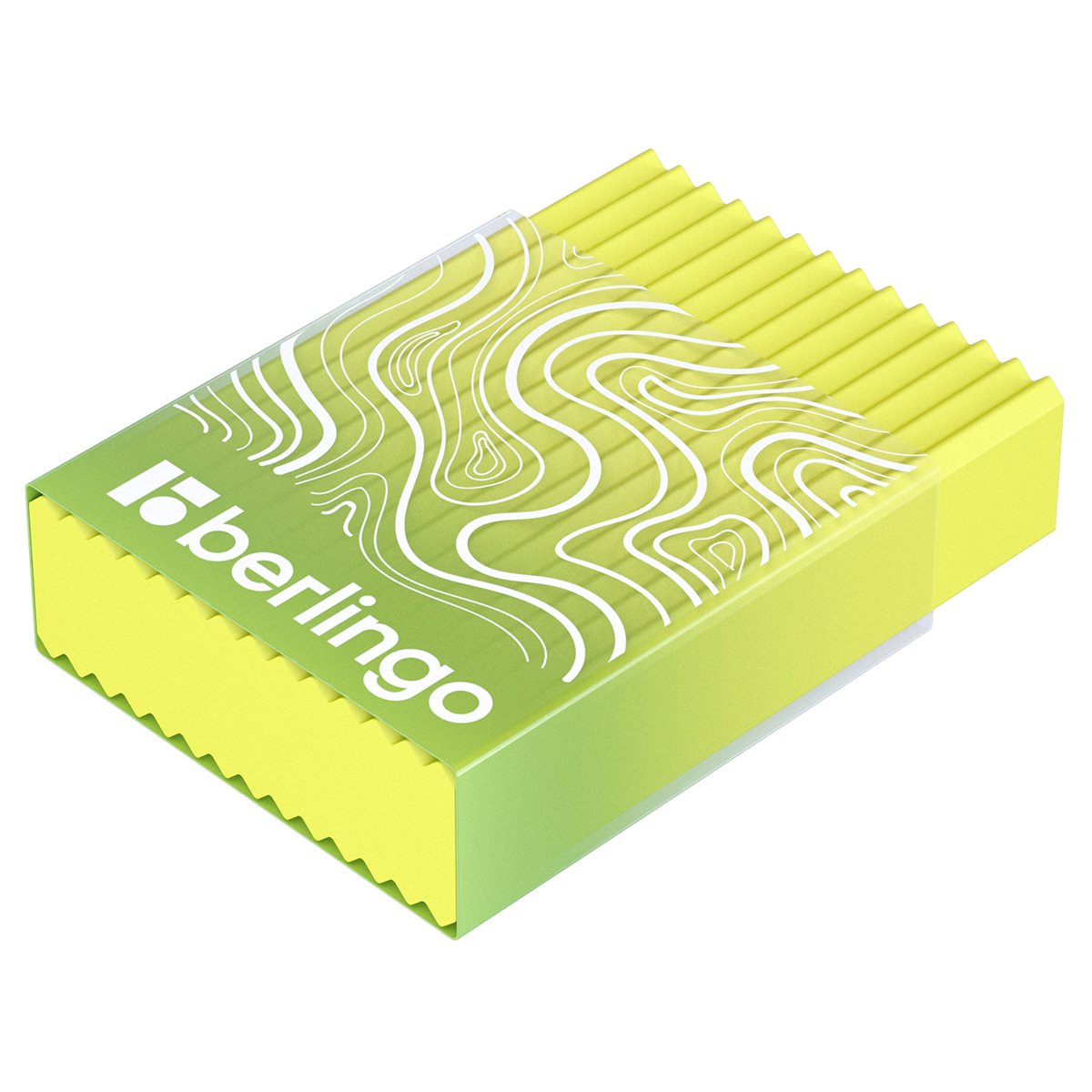 Ластик Berlingo «Gradient» прямоугольный, пластиковый кейс, Eco-Pvc, 45×32×11мм