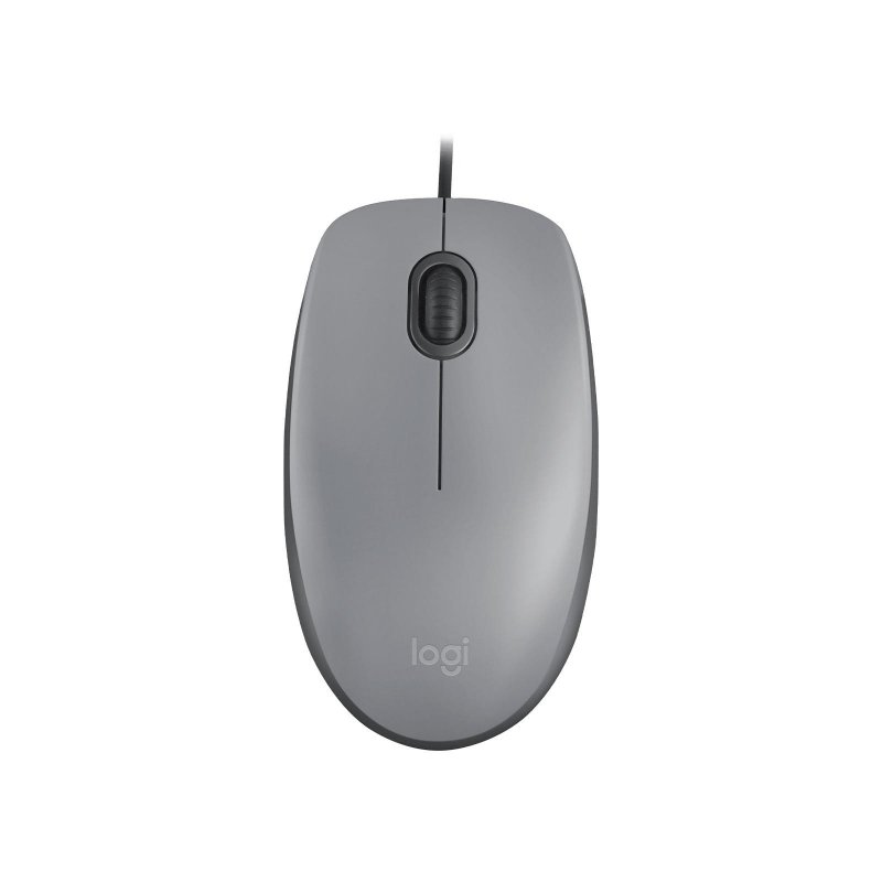 Мышь проводная LOGITECH M110, USB, 2 кнопки+1 колесо-кнопка, оптическая, серая