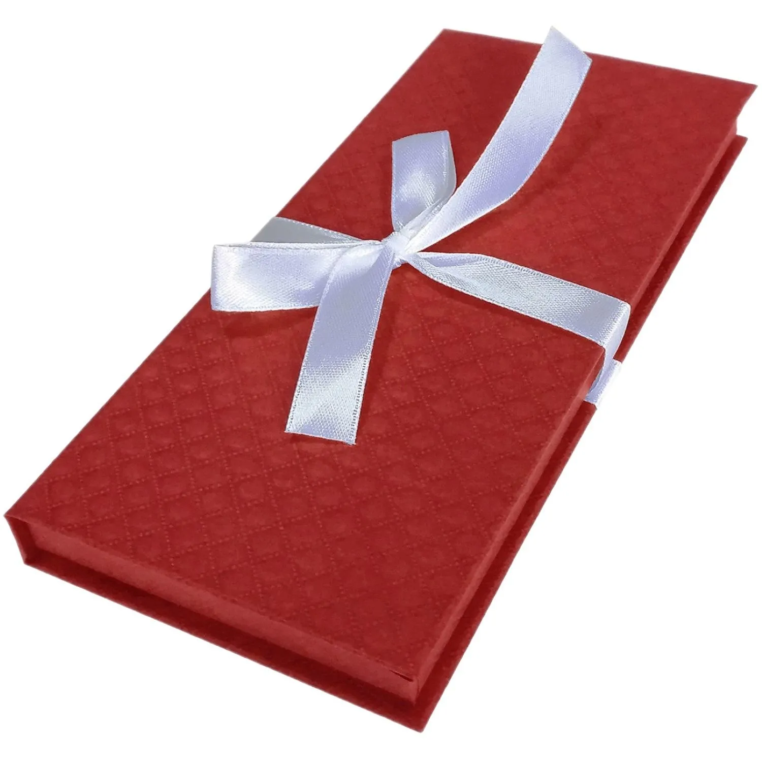 Конверт д/денег (коробка)с бантом, тисн РОМБ,172×83х16, красный, Д10303П.032