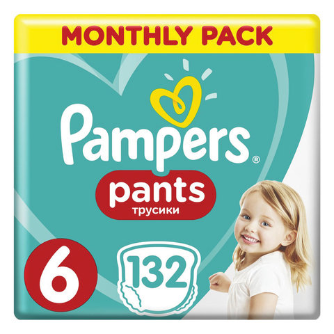 превью Подгузники-трусики 132 шт. PAMPERS (Памперс) Pants, размер 6 (15+ кг)