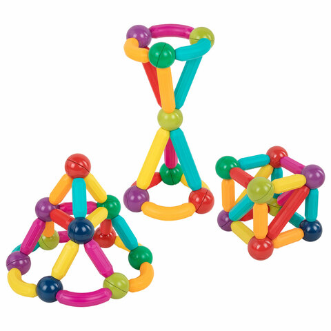 Магнитный конструктор MAGNETIC STICKS, 36 магнитных деталей, BRAUBERG KIDS