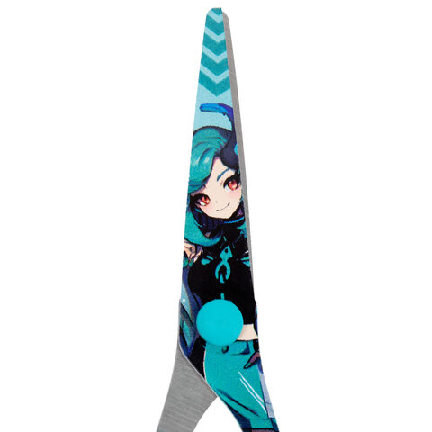 Ножницы 130 мм, мятные, с цветной печатью «Аниме», BRAUBERG ANIME