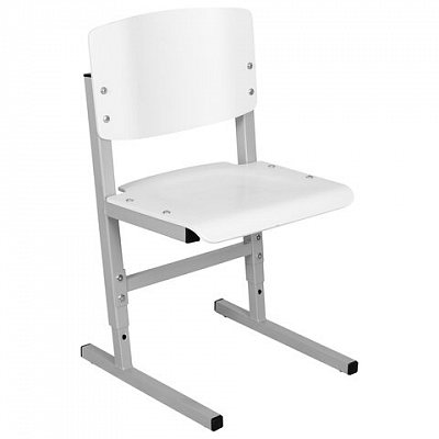 Стул ученический регулируемый СУТ.05-01400×375х660-740 ммрост 4-6серый каркасфанера белая