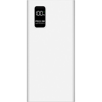 Внешний аккумулятор PERO PB05 10000 mAh, Li-Pol, output USB-C + 2USB-A, белый