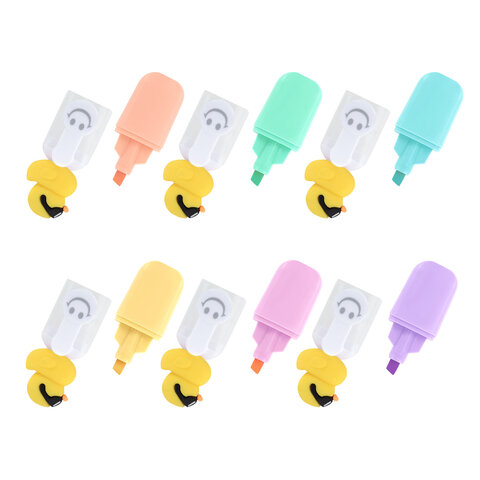 Набор текстовыделителей с топперами 6 ЦВЕТОВ ПАСТЕЛЬ, «КРУТЫЕ УТЯТА», линия 1-4 мм, FUNSTER (ФАНСТЕР)