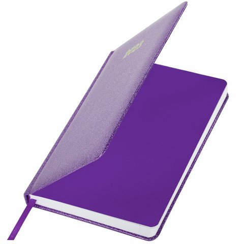 Ежедневник датированный 2023 А5 138×213мм BRAUBERG Sparkle, фиолетовый