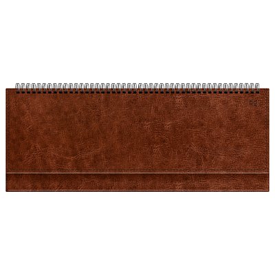 Планинг недатированный, 56л., 330×130мм, BG, кожзам «Nebraska. Brown», коричневый