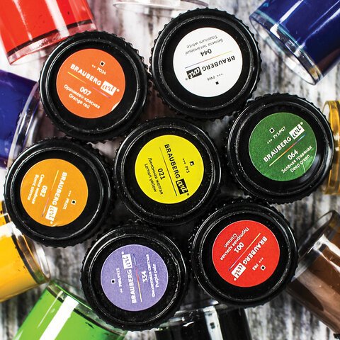 Гуашь художественная BRAUBERG ART CLASSIC, НАБОР 16 цветов в баночках по 22 мл