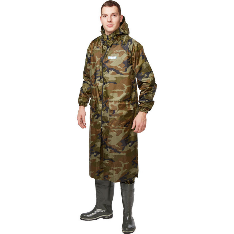 Плащ ПВХ Hunter WPL, зеленый, КМФ (размер 60-62, рост 170-176)