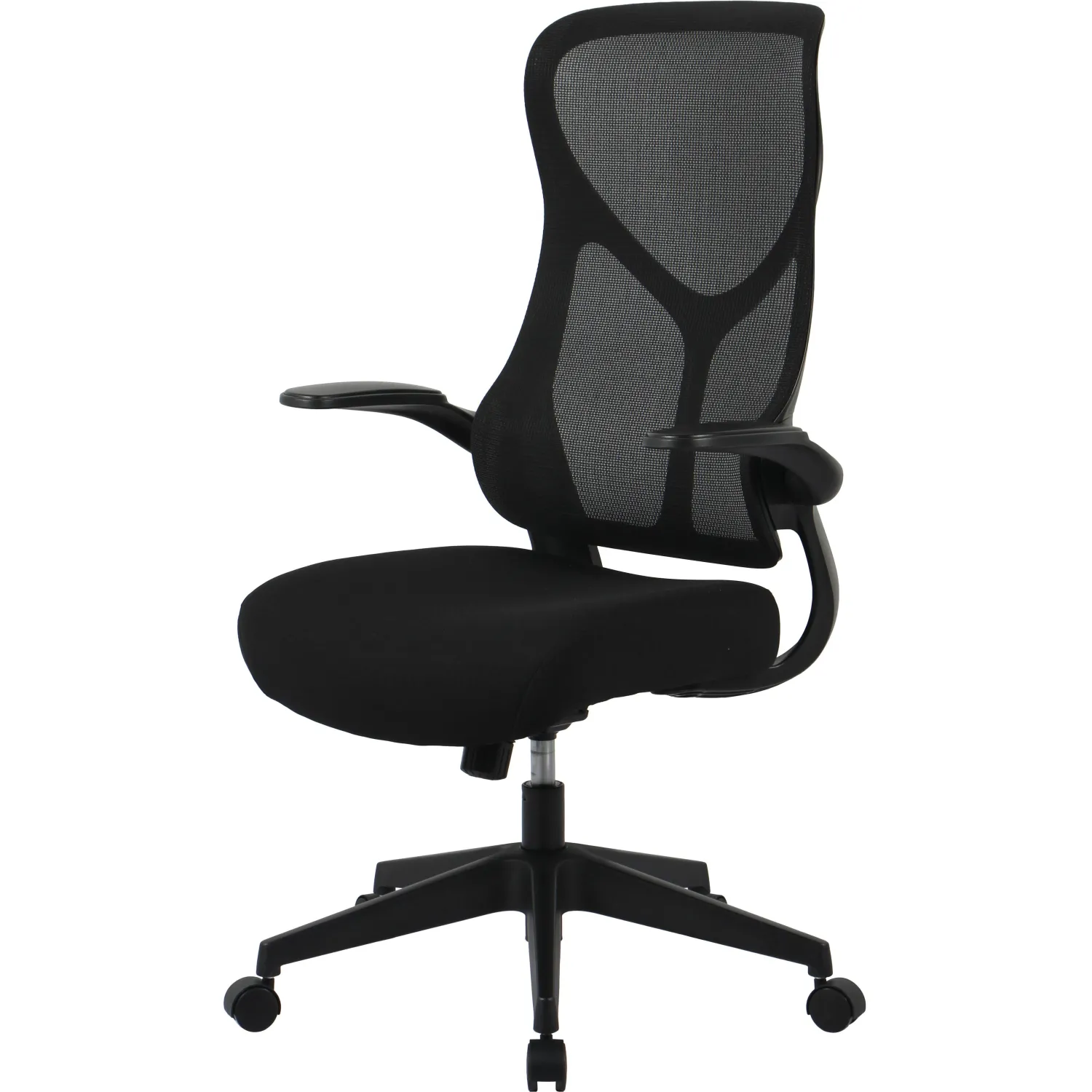 превью Кресло для руководителя Комус Мебель (Easy Chair) 635 чёрное (сетка/ткань, пластик)