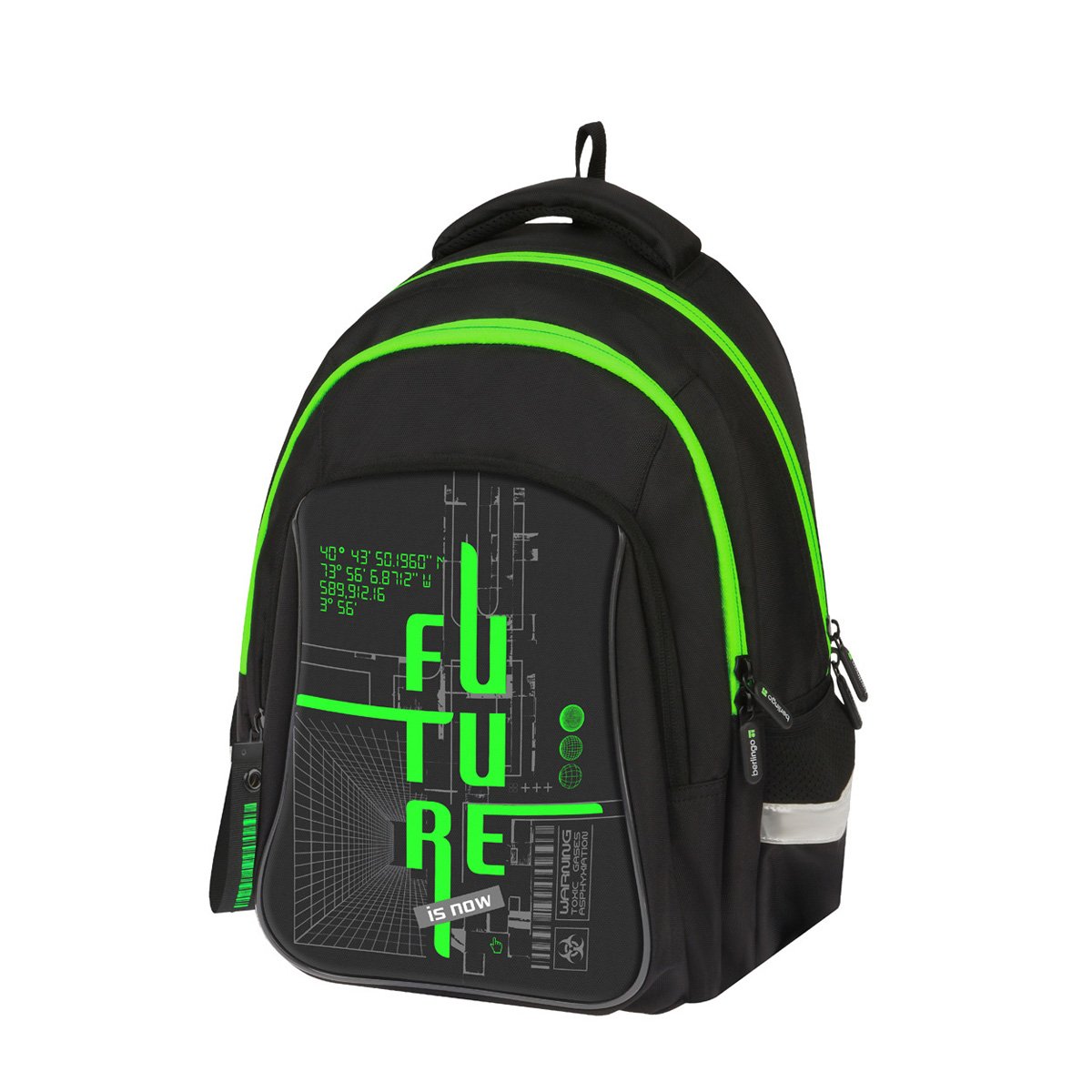 превью Рюкзак Berlingo Comfort «Future is now» 38×27×18см, 3 отделения, 3 кармана, эргономичная спинка