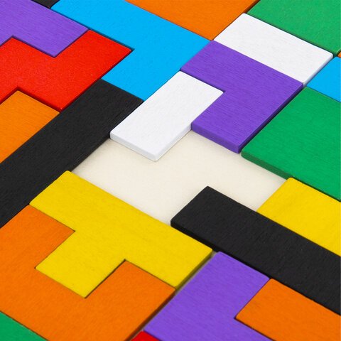 Головоломка развивающая деревянная «Тетрис», цветной, 18×27 см, BRAUBERG KIDS