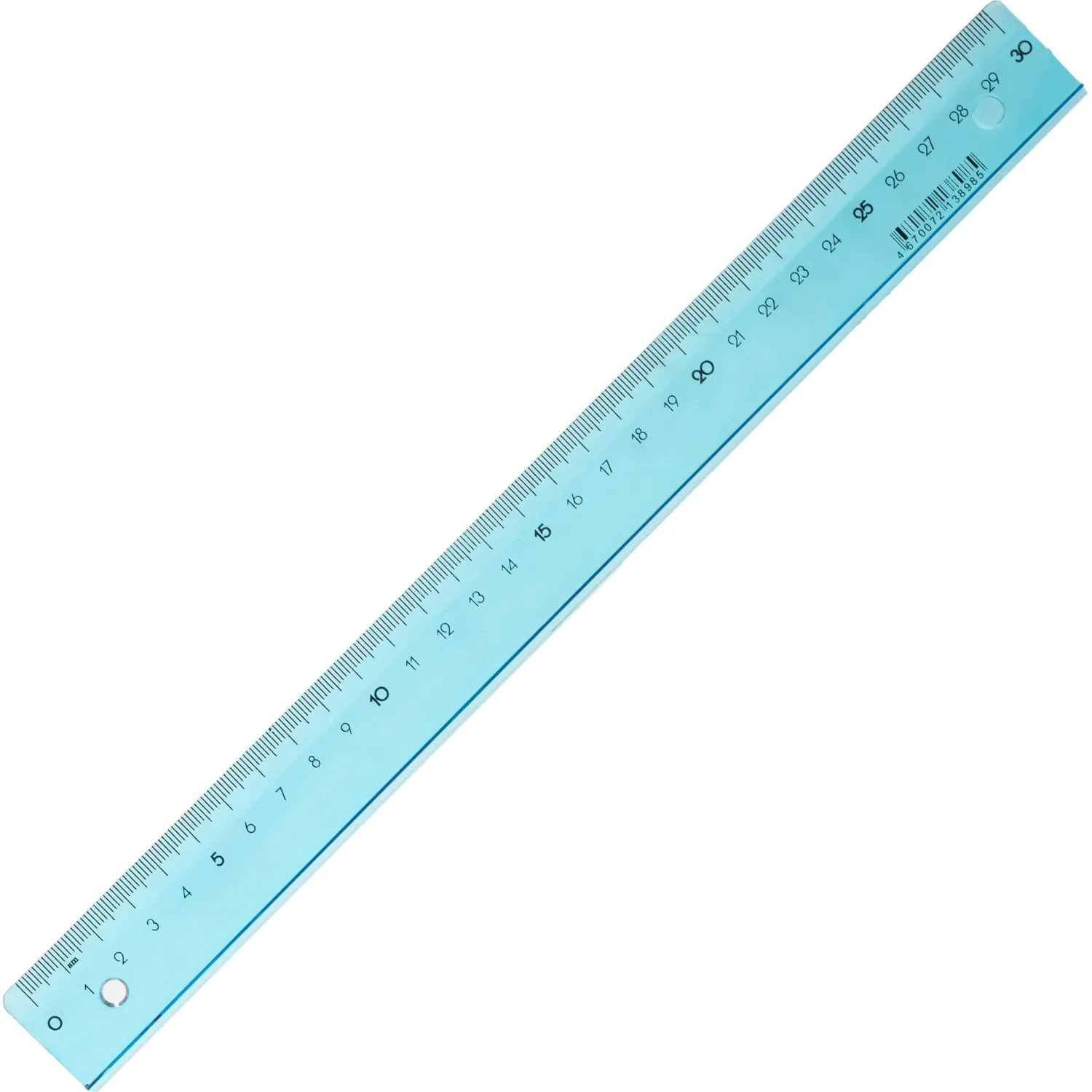 Линейка Attache Bright Colours 30 см пластиковая голубая